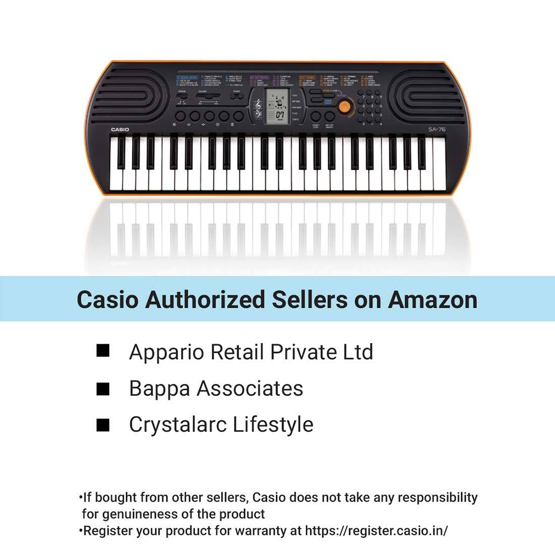 44-Key Electronic Mini Keyboard Black Orange Q167
