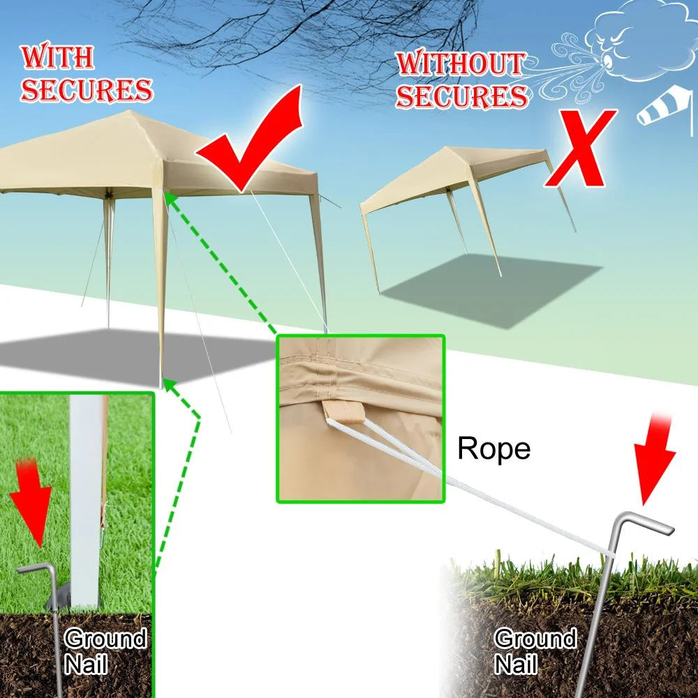 10' x 10' Pop Up Canopy Tent With Carrying Bag C978