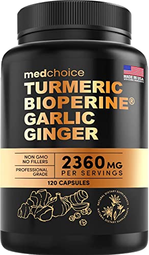 Turmeric and Ginger Supplement 2360 mg 120 ct Root Capsules D123199