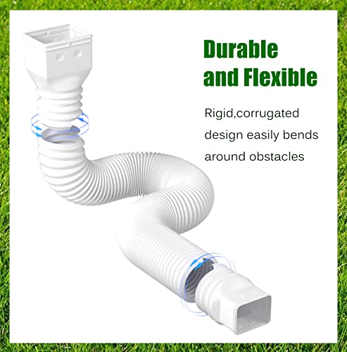 2 Pack Flexible Black Rain Gutter Downspout Extensions P45941