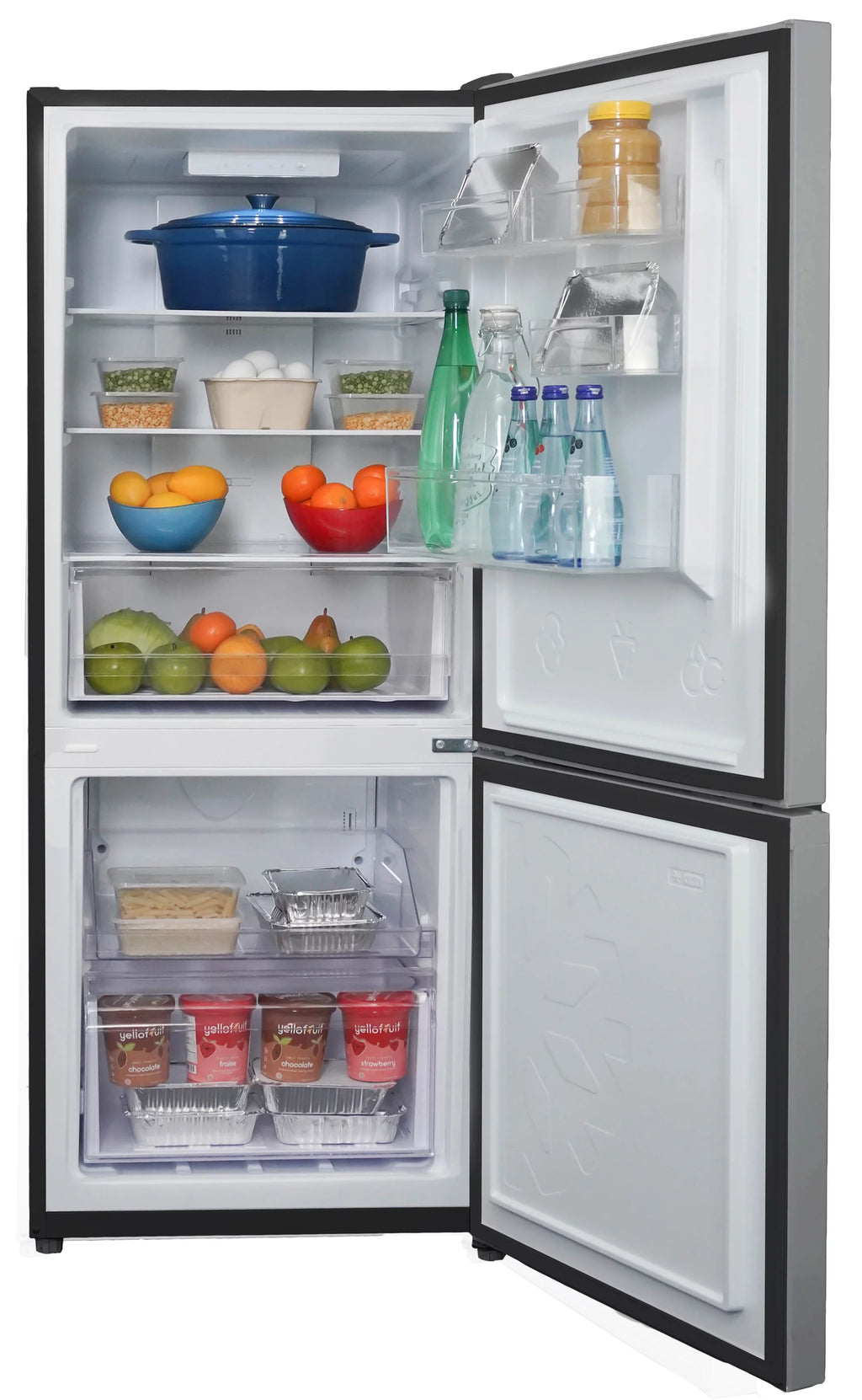 10 Cu. ft. Compact Fridge Bottom Mount Freezer Stainless Steel Q342654