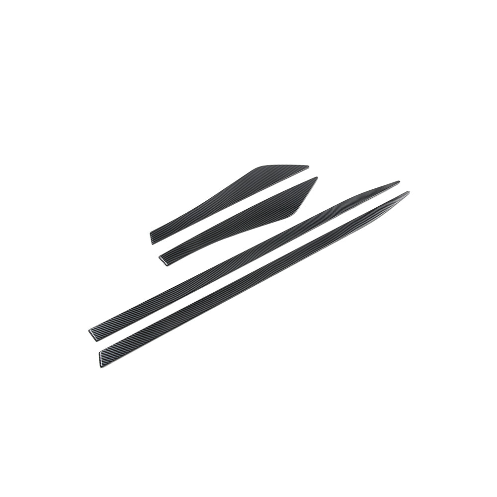 ABS Imitate Carbon Fiber 4Pcs Door Side Molding Trims A1603