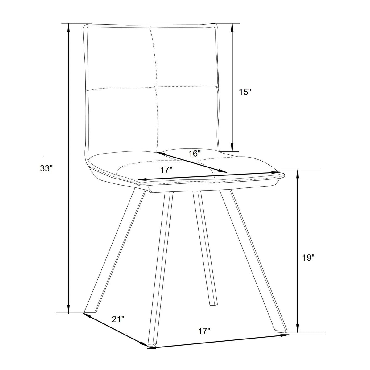 Grey Leather Dining Chair Set of 3 O161223