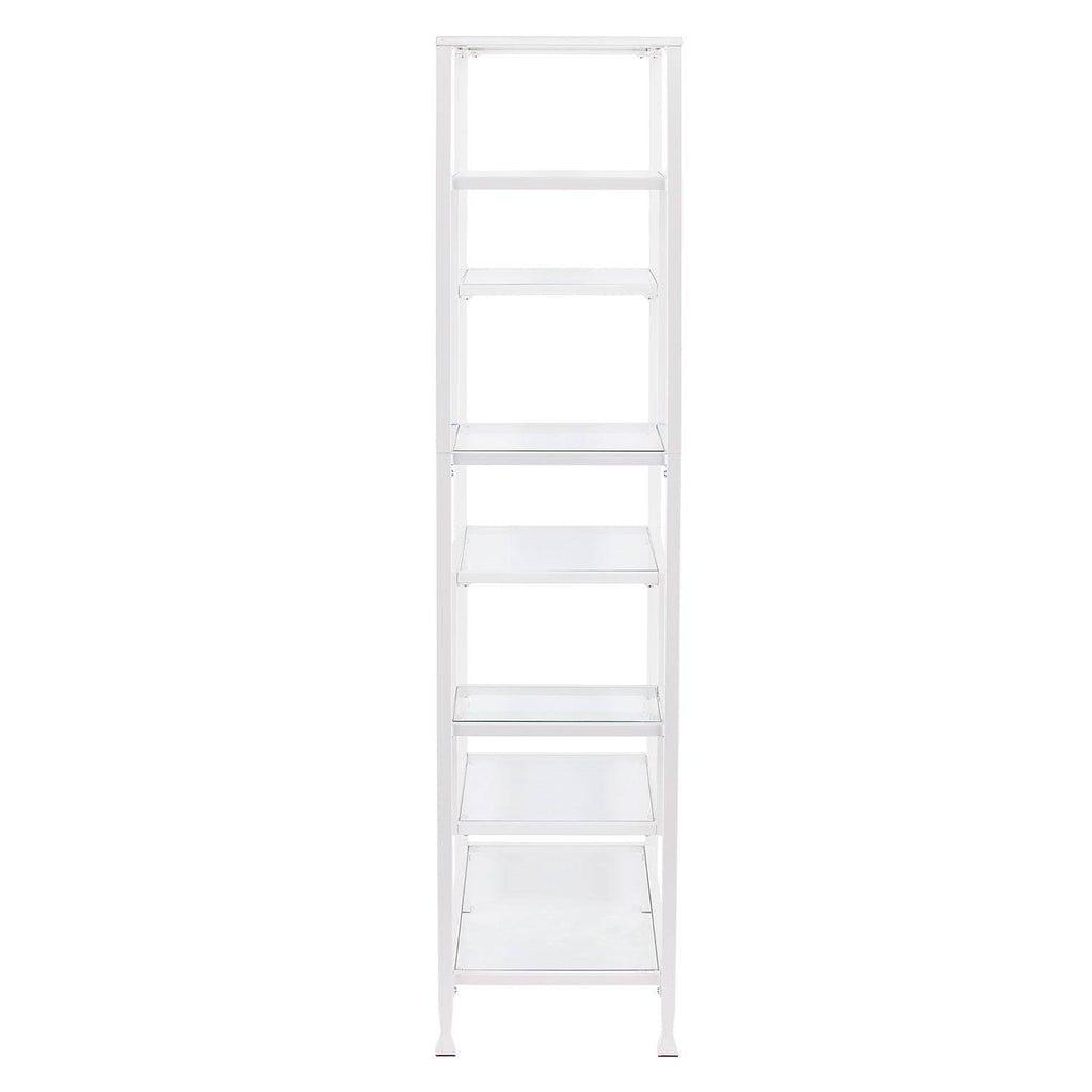 White Asymmetrical Bookcase V553