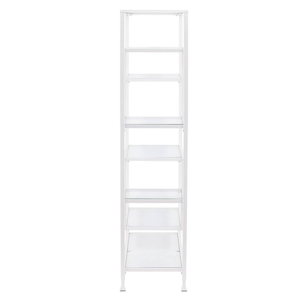 White Asymmetrical Bookcase V553