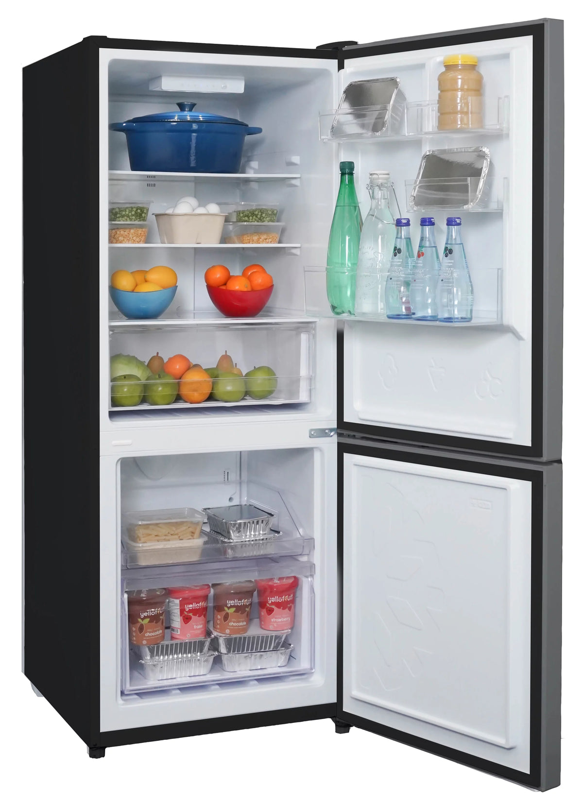 10 Cu. ft. Compact Fridge Bottom Mount Freezer Stainless Steel Q342654