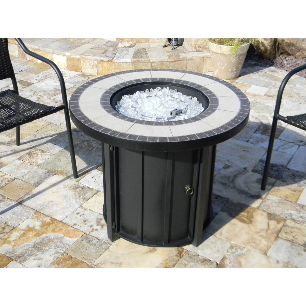 Round Propane Fire Pit V2341