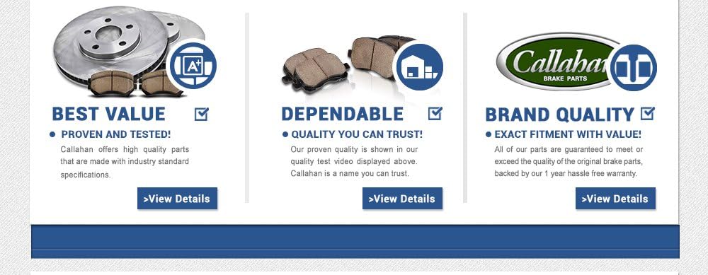 8 Lug Brake Disc Rotors with Ceramic Brake Pads I41341