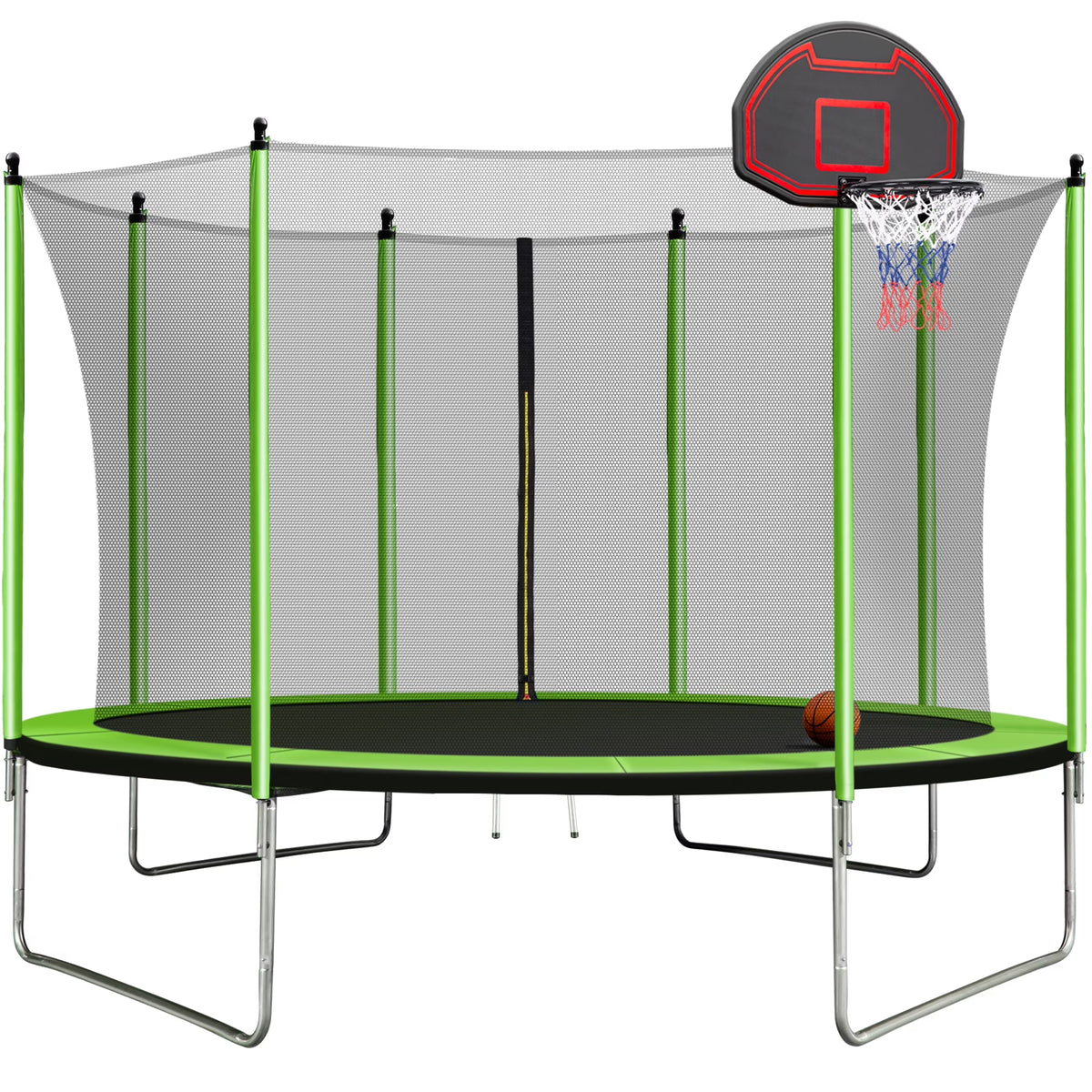 10FT Trampoline with Basketball Hoop and Ladder E62588