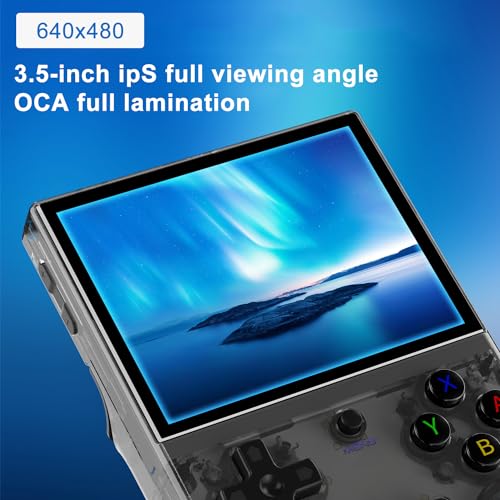 Black 3.5 Inch IPS Screen Retro Handheld Game Console with 64G TF Card M894941