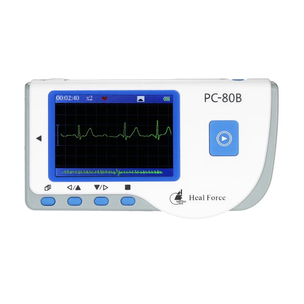 Portable ECG EKG Monitor Machine with USB Cable + Adhesive Electrode + Wires L36515