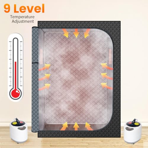 Portable Steam Sauna Box with 2.6L & 1500W±10% Folding Chair X90764