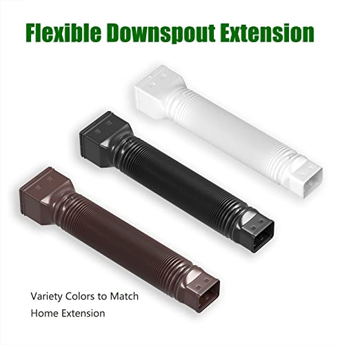 2 Pack Flexible Black Rain Gutter Downspout Extensions P45941