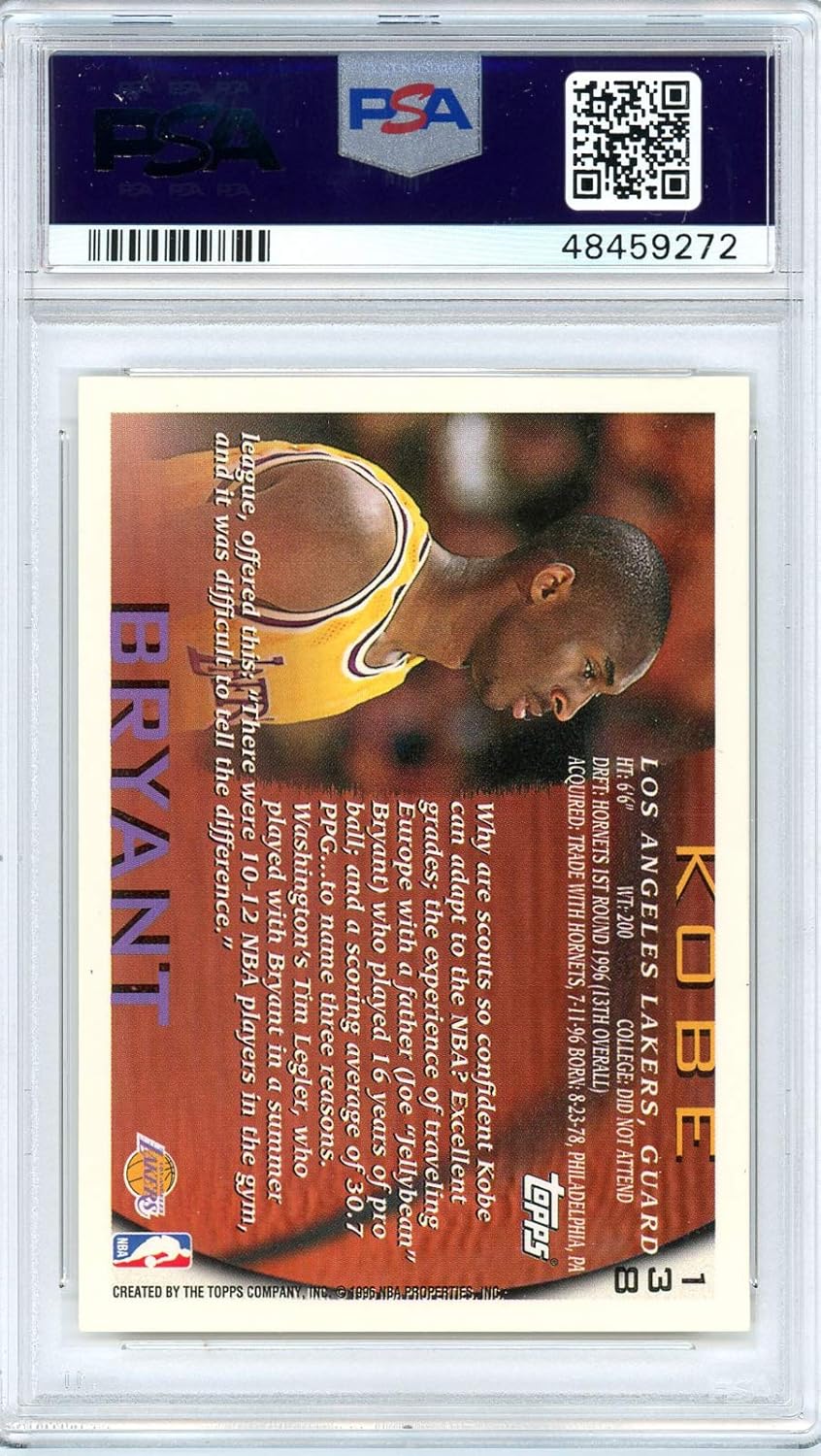 1996 Topps Basketball Rookie Card #138 Graded PSA 9 MINT I861
