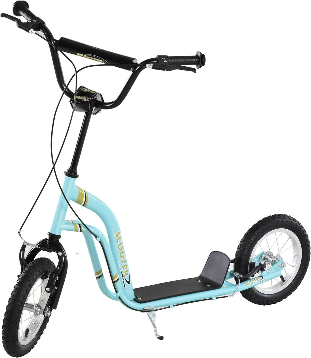 White 12-Inch Youth Scooter with Dual Brakes F6117