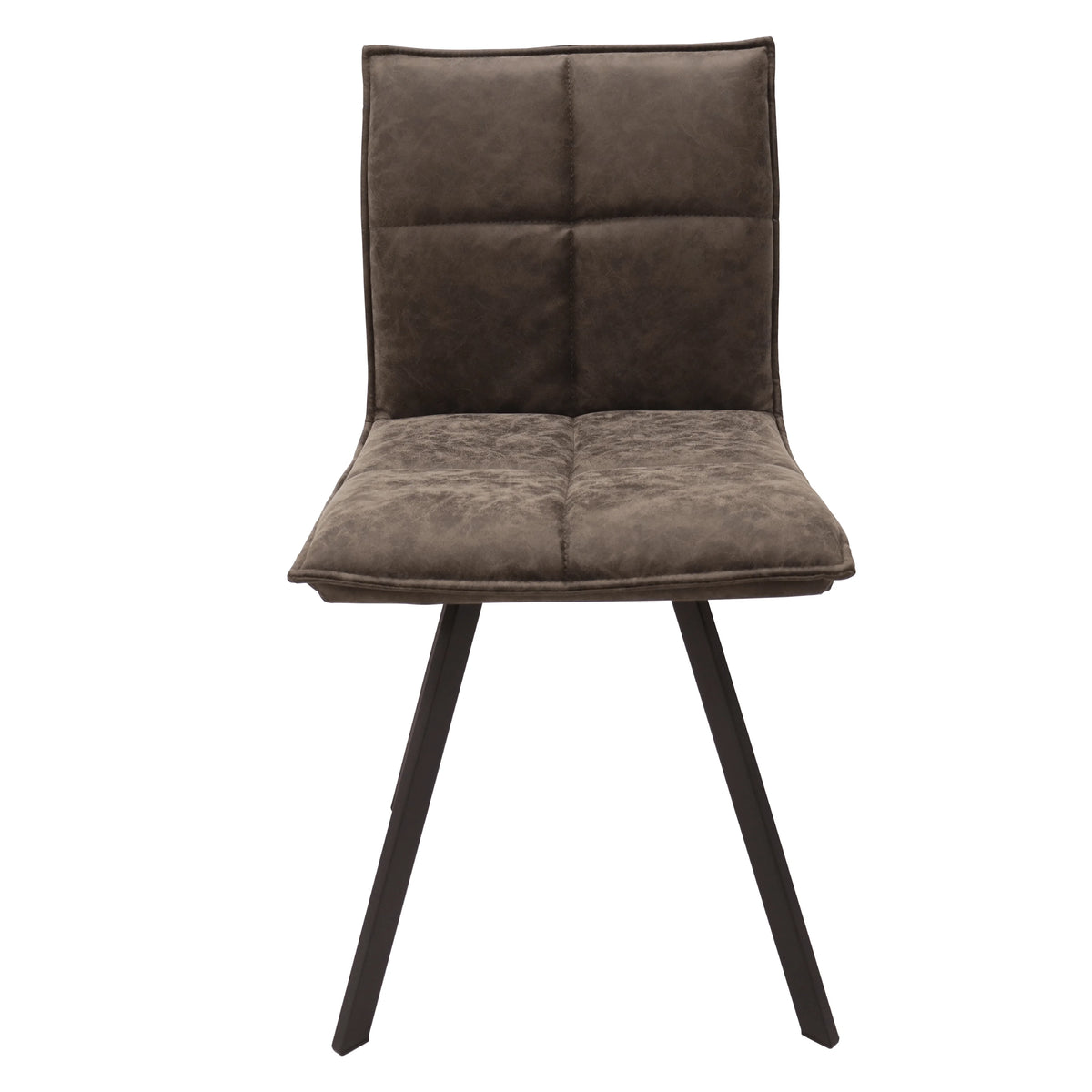 Grey Leather Dining Chair Set of 3 O161223