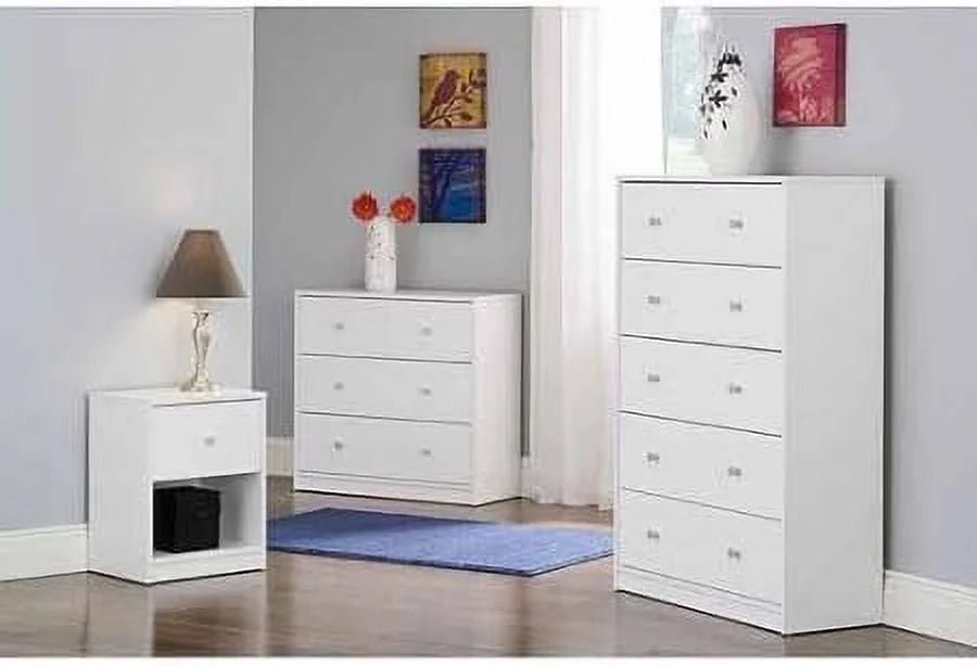 White 5-Drawer Dresser G2801