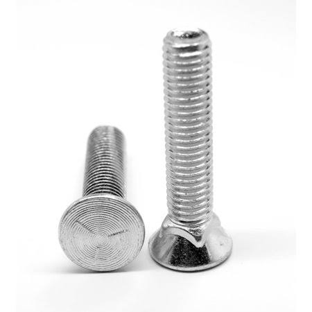 1/2 inch-13 x 2 inch Coarse Thread Grade 5 Plow Bolt #3 Flat Head Medium Carbon Steel Zinc Plated Pk 100 E991319