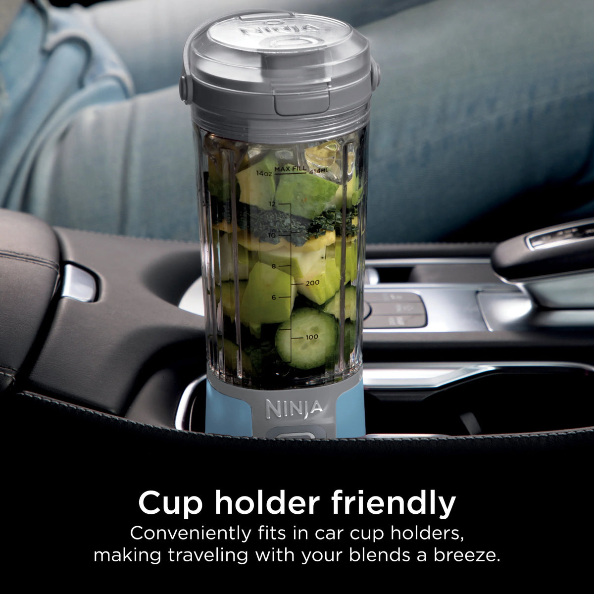 16 oz. Portable Blender with Leak Proof Lid, Black Q325232