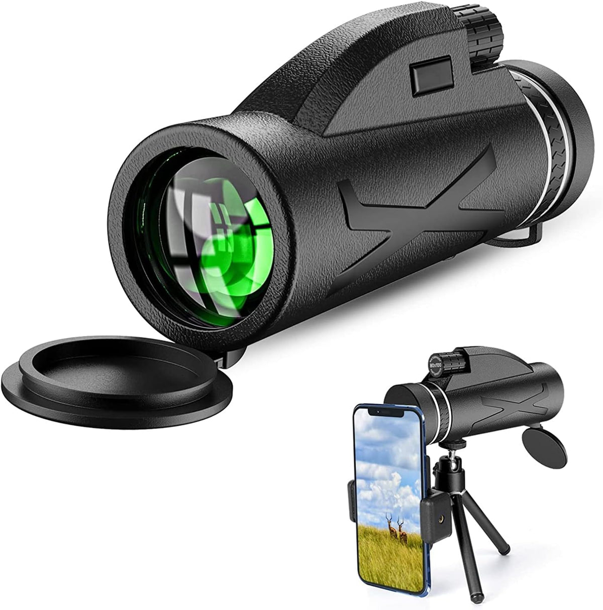 80x100 HD Waterproof Monocular Telescope E30978