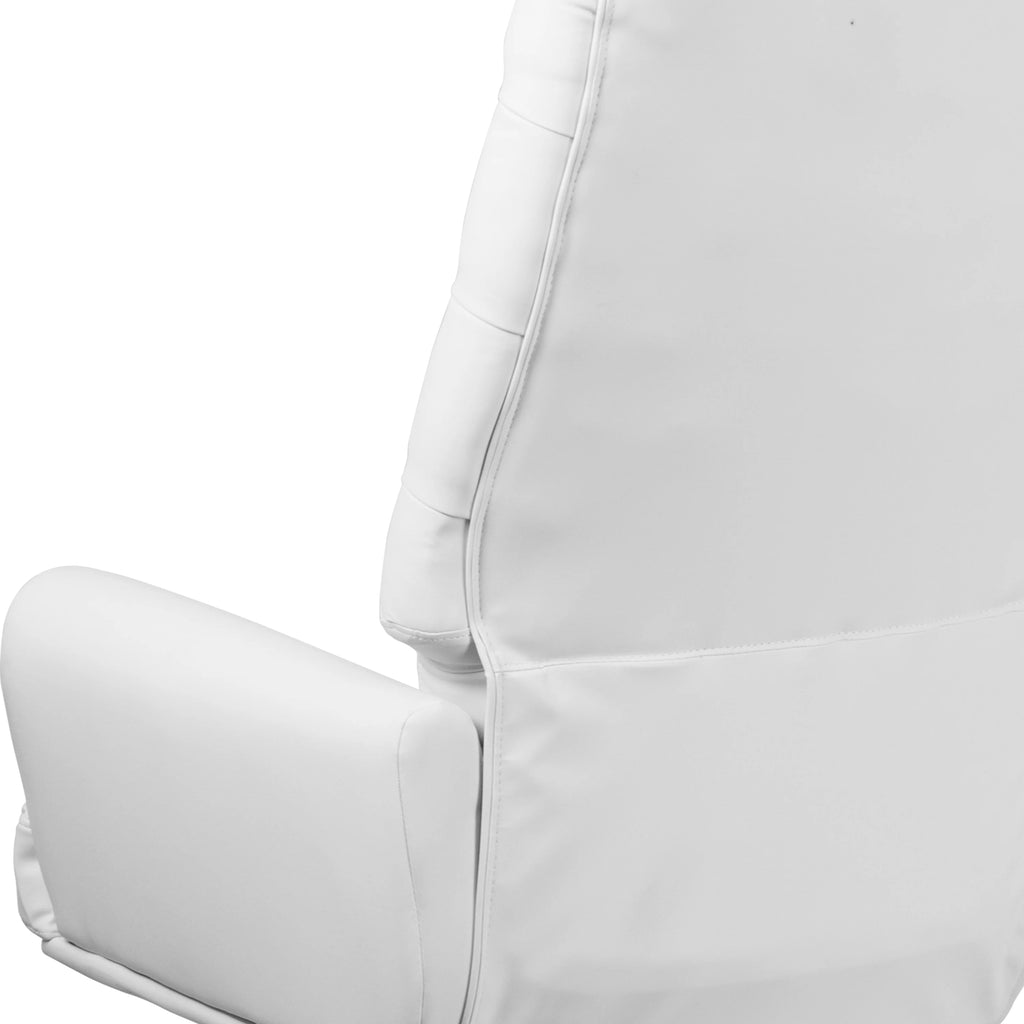 White High Back Tufted Faux Leather Swivel Office Chair L2380
