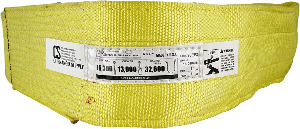 2 Ply Nylon Lifting Slings, Eye & Eye, 1 x 3', Pack of 2 P543