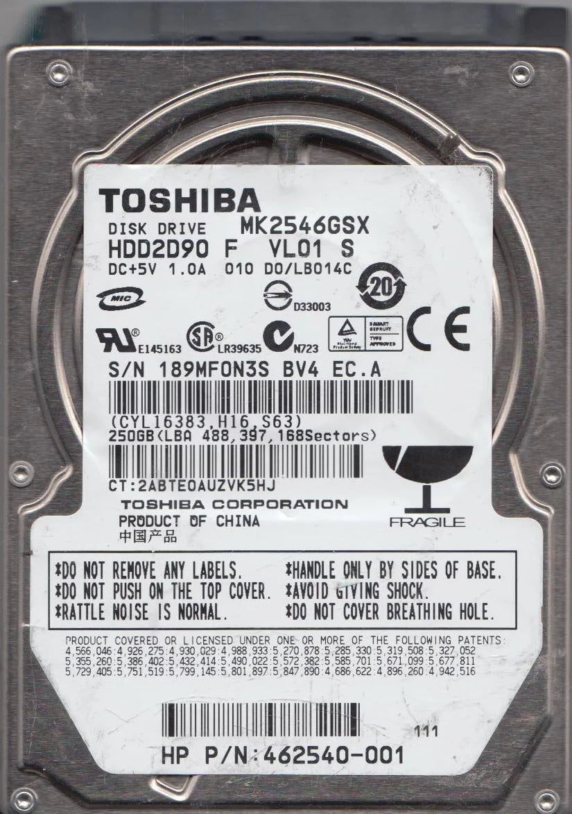 250GB SATA 2.5 Hard Drive L745651