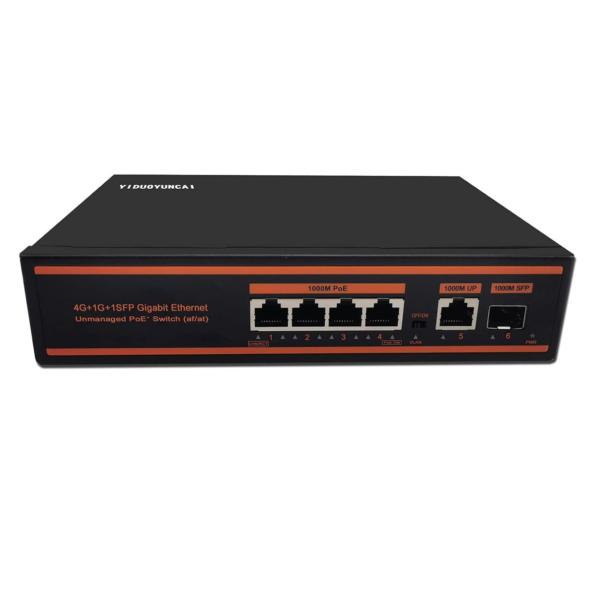 10 Ports Ethernet PoE Switch 8 Port 100Mbps PoE+ 2 UpLink 1000Mbps Metal Fanless Unmanaged Pack of 2 R324