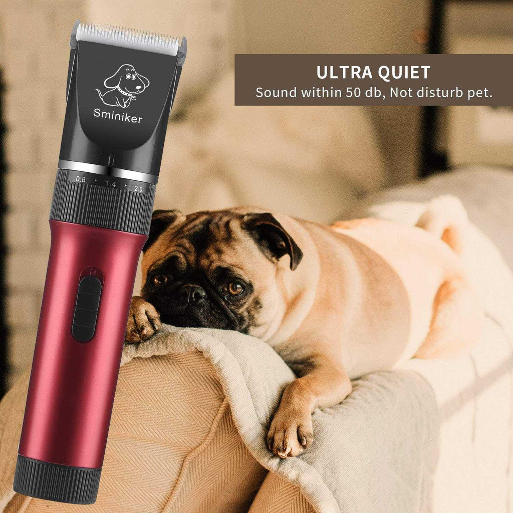 Rechargeable Cordless Low Noise Pet Clippers Grooming Kit with Storage Bag B2068