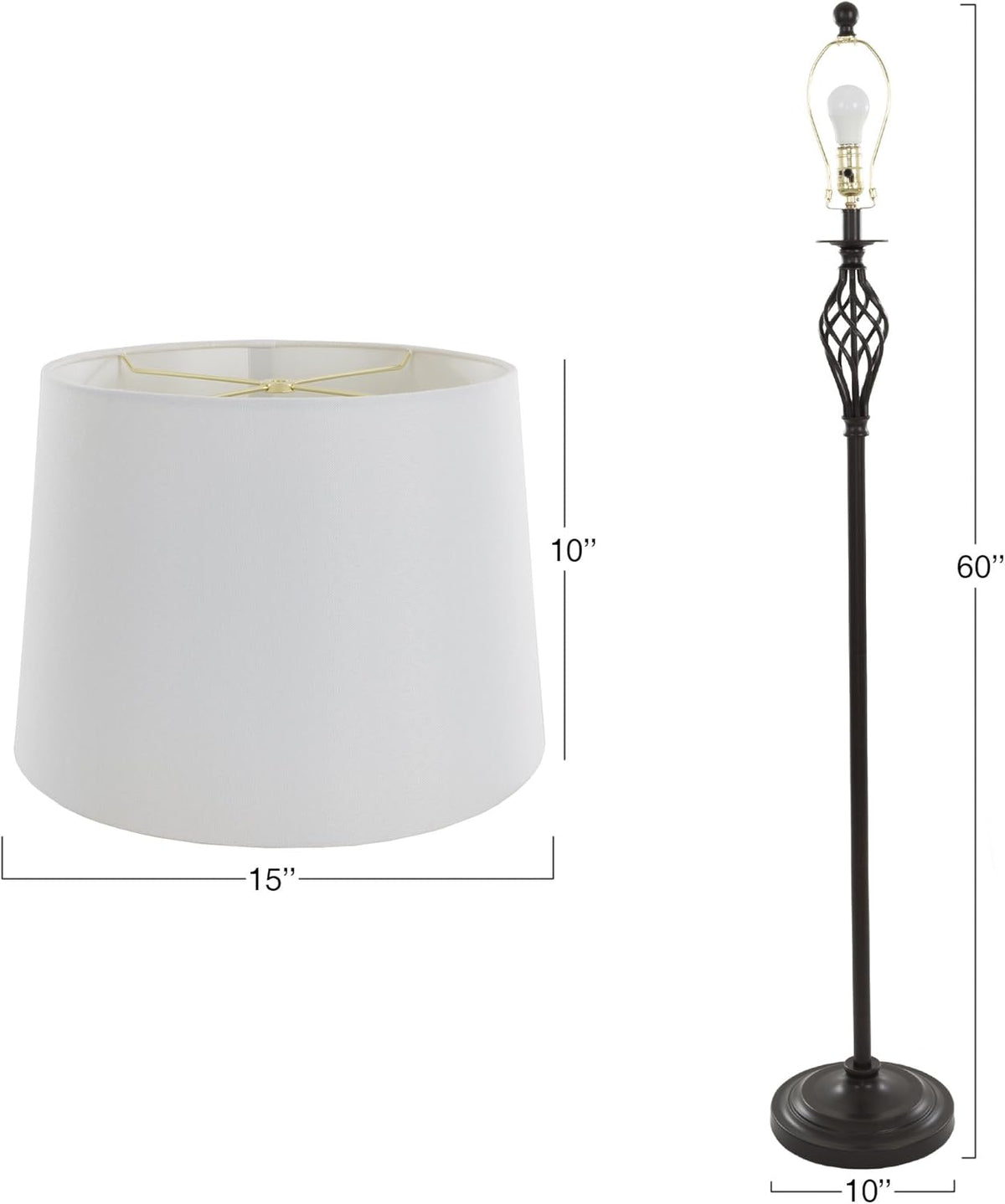 Table Lamps and Floor Lamp Set of 3 N9152