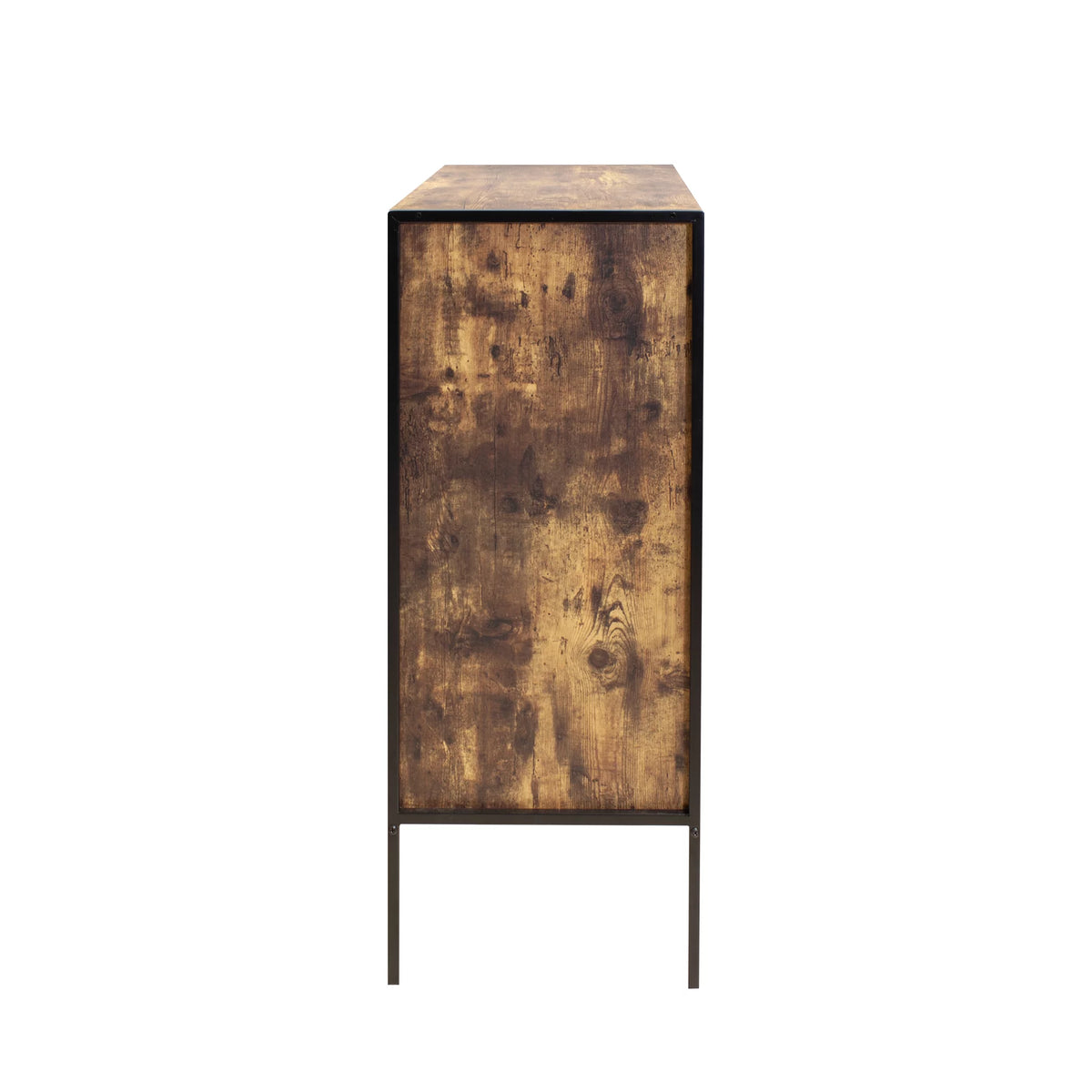 Rustic Brown 4 Drawer Wood Dresser U190954