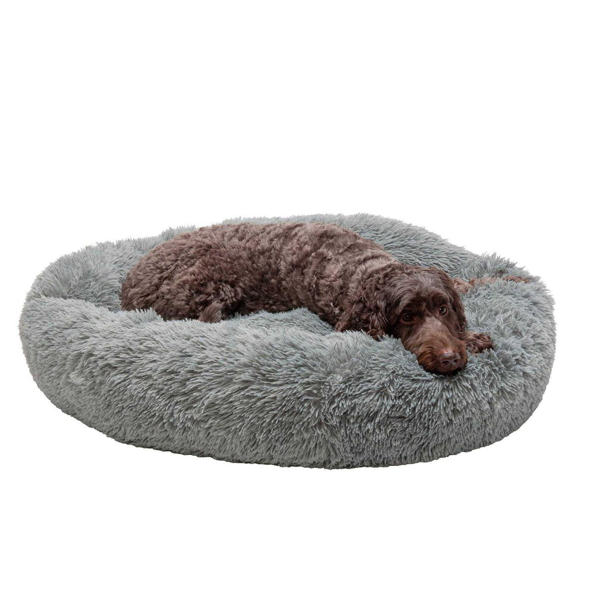Long Fur Donut Dog Bed V554