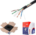CAT6 1000FT CMP Cable Black Solid 23 AWG Networking Wire I441660
