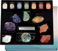 7 Raw Chakra Stones Selenite Crystal Wand Orgone Pendant Necklace Crystal Healing Set R275