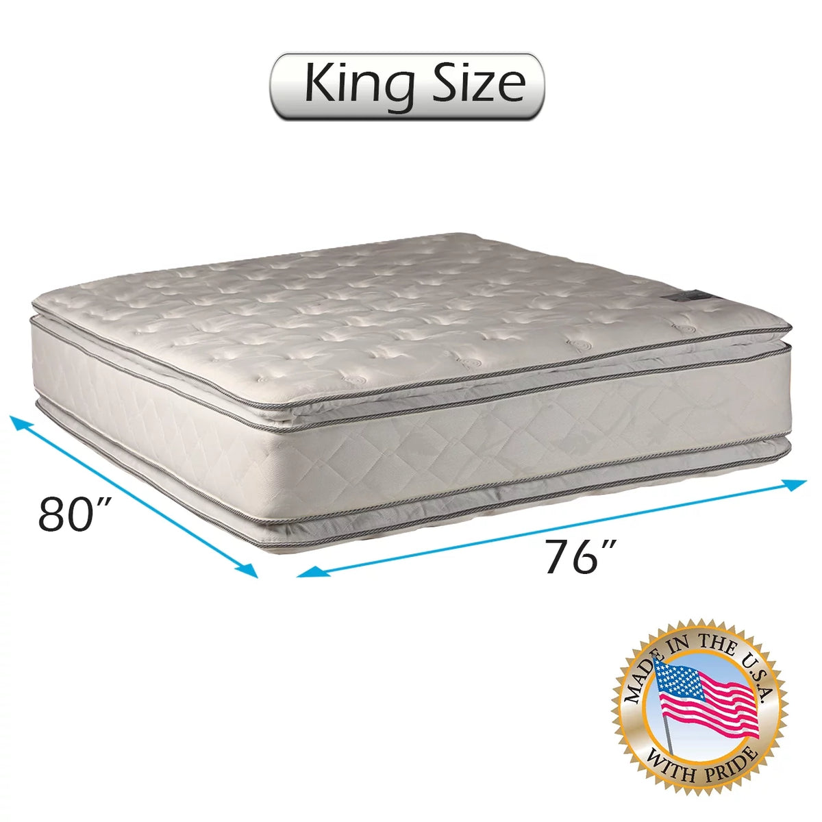 King Medium Soft Two-Sided Mattress with Mattress Cover Protector O206541