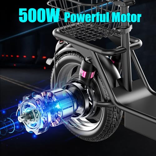 Electric Scooter with Seat, 500W Motor, 14" Pneumatic Tire L8115