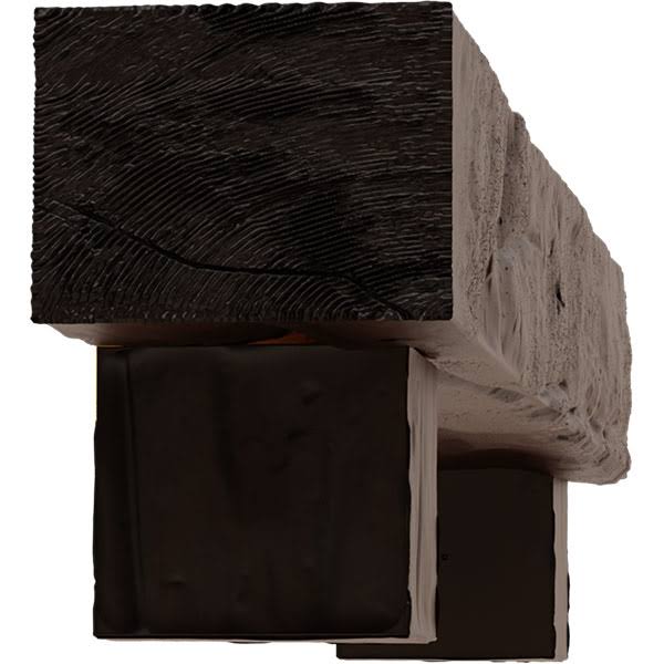 Premium Mahogany Faux Wood Fireplace Mantel Kit with Corbels F93890