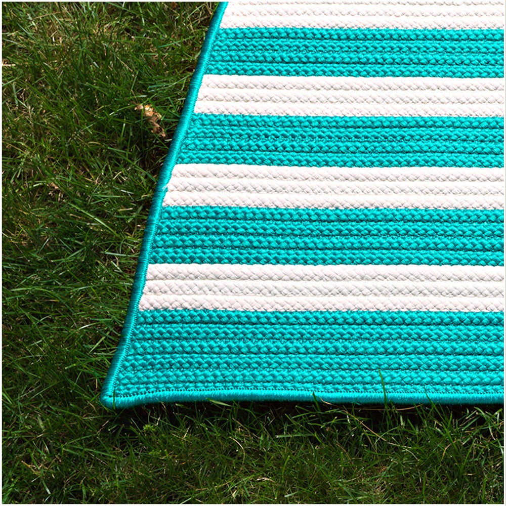 Black White Stripe Rug G8719