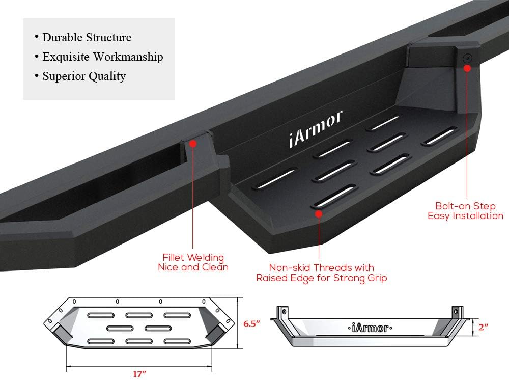 Drop Steps Running Boards Rocker Slider for Toyota Tundra Double Cab F2219