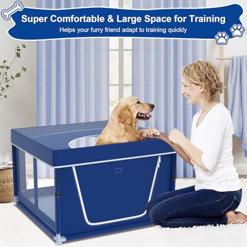 Blue Puppy Playpen with Top Cover K69316