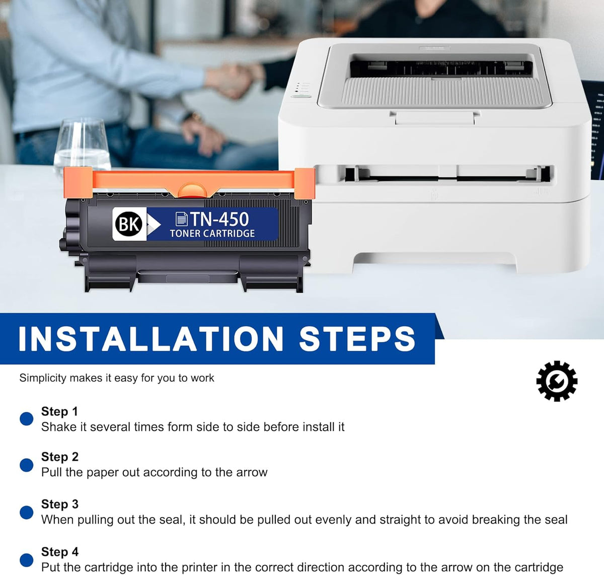 Compatible TN450 Toner Cartridge Black 2-Pack I54505