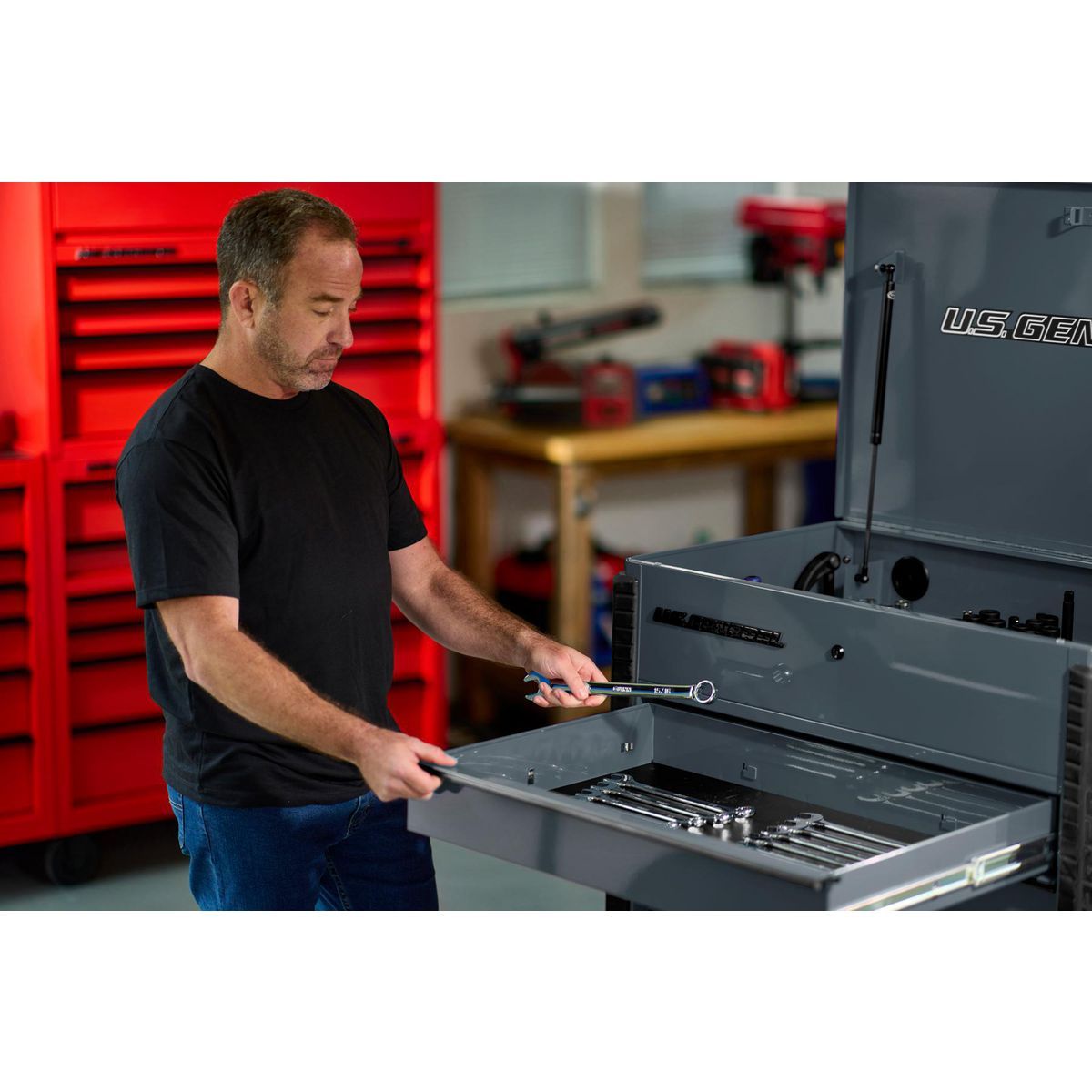 Slate Gray 6-Drawer Service Cart O280101