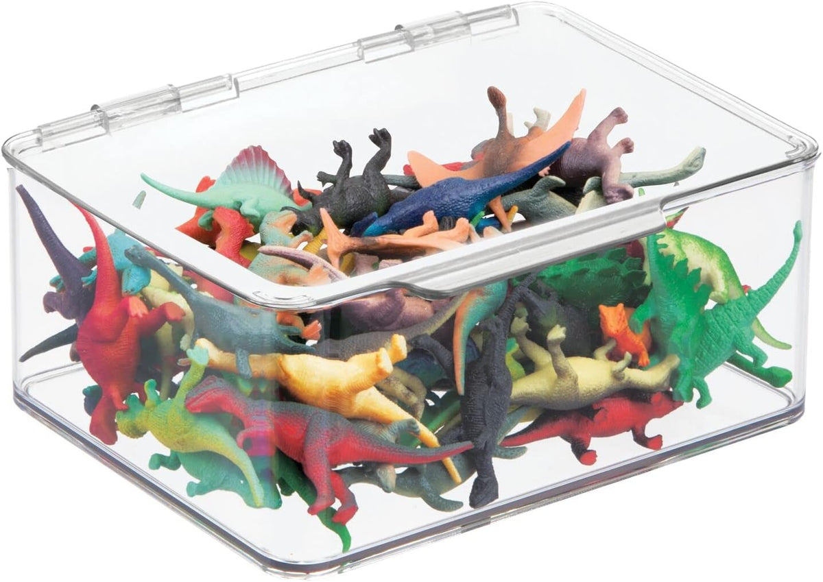 Clear 8 Pack Stackable Plastic Storage Bin with Lid S997536
