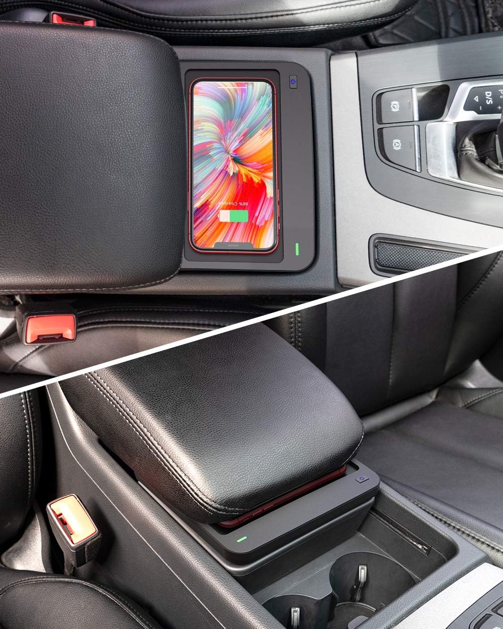 Wireless Phone Charger Pad for Audi Q5 SQ5 2018 2019 2020 Center Console, Pack of 2 Z337
