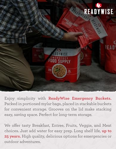 104 Servings Variety Pack Bucket Dehydrated Freeze Dried Food Y4723