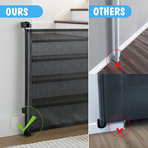2 Pack Retractable Mesh Baby Gate 33" Tall Extends to 55" Wide White G87053