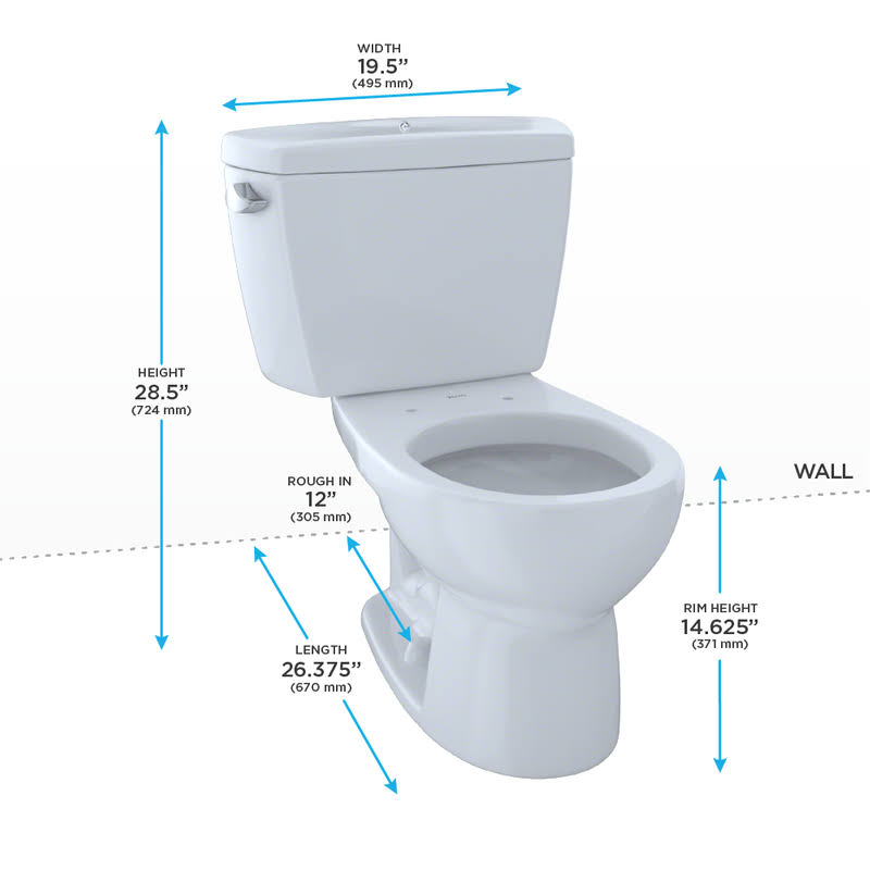 Colonial White Two Piece Toilet B208678
