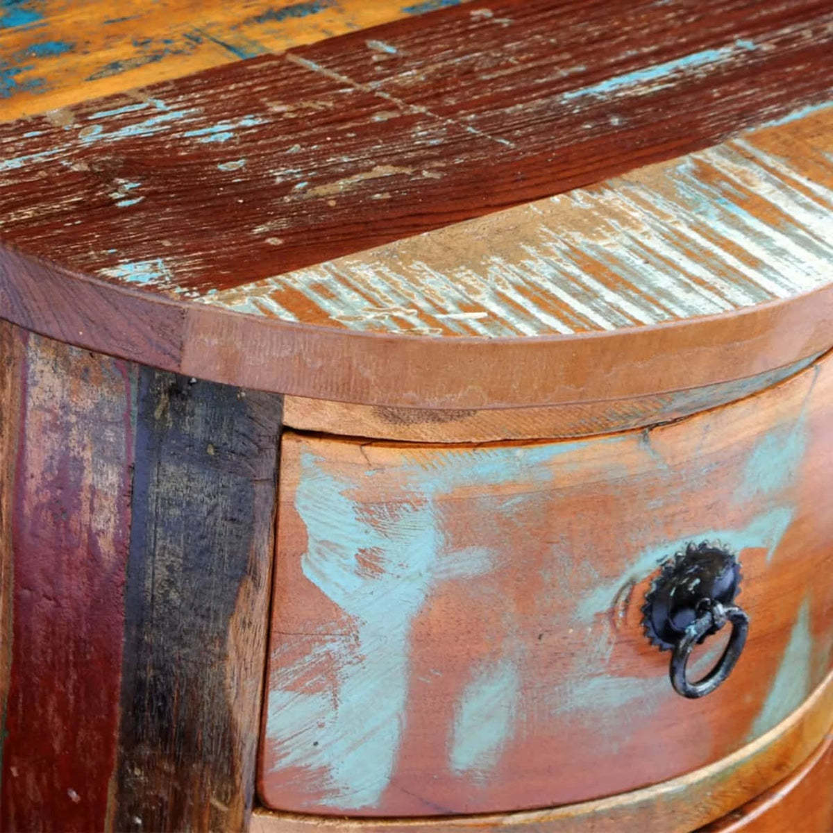 Reclaimed Solid Wood Cabinet with 3 Drawers F435