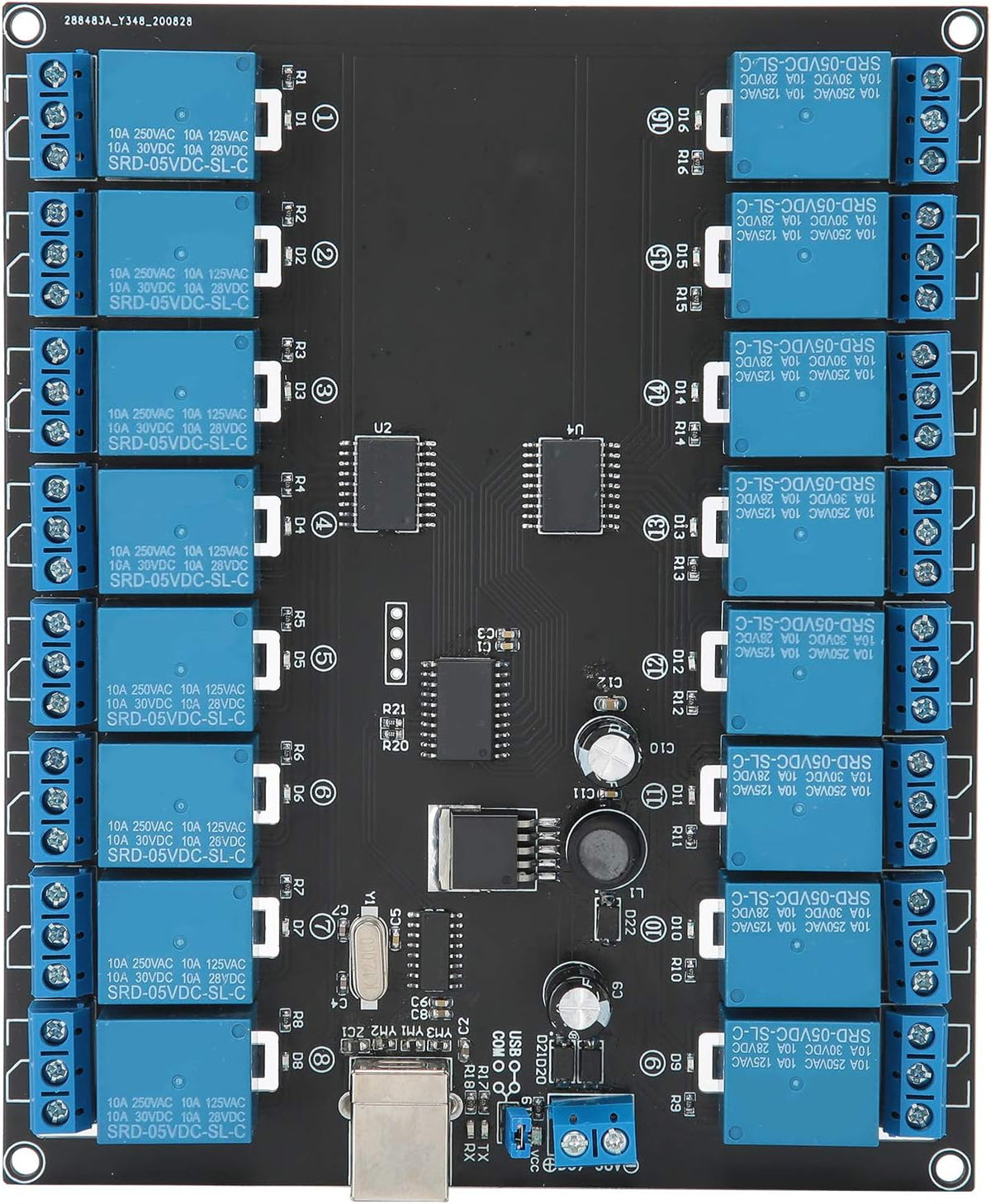 16 Channel USB Controlled Relay Module with 16 SPDT Relays V88288