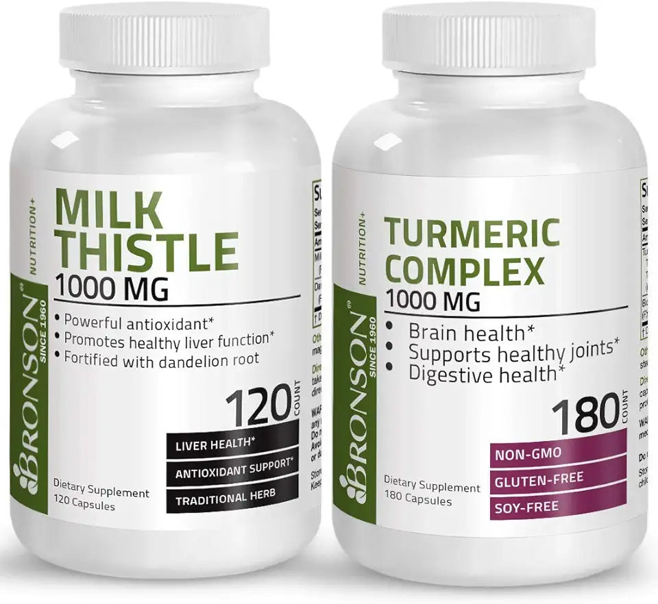 Turmeric Curcumin with BioPerine Milk Thistle 1000mg & Dandelion Root N687